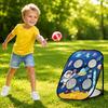 Children's Outdoor Toss Bean Bag Game Set with Space Theme Target and Hoop Board for Kids Physical Activity and Coordination Practice