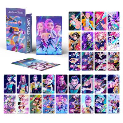 K-POP Demon Hunter Girl Group Holographic Cards - 30PCS Anime Collectible Sets for Fans of K-POP Merch/Trading Cards Games Gifts