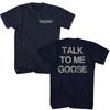 Top Gun Talk To Me Front And Back Navy Solid  Short Sleeve Children's T-shirt
