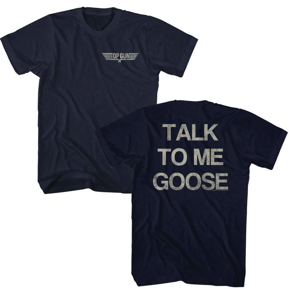 Top Gun Talk To Me Front And Back Navy Solid Short Sleeve Children's T-shirt