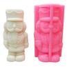 Nutcrackers Soldier Shape Silicone Mold Christmas Nutcrackers 3D Silicone Candle Mold for DIY Resin Crafts Home Decors