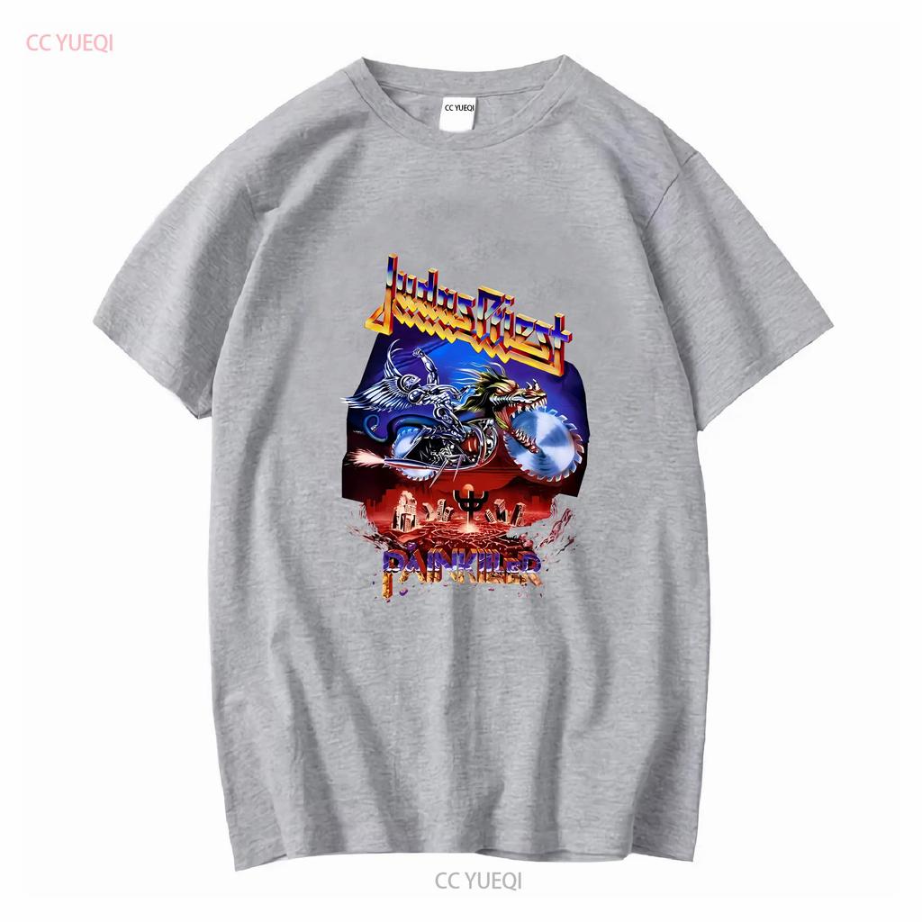 1990 Judas Priest Painkiller T-Shirt Heavy Metal Band Doppelseitig S 5XL lange oder kurze Ärmel Vintage Gewaschen Designer Kleidung