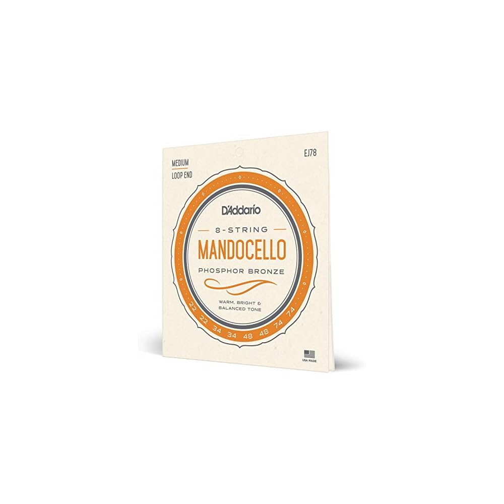 D Addario Mandocello Strings, Phosphor Bronze, .022-.074 EJ78 [Domestic Genuine Product]