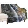 Pistyll Rhaeadr, Waterfall Throw Blanket Manga for Babies Travel Anime Vintage For Decorative Sofa Blankets