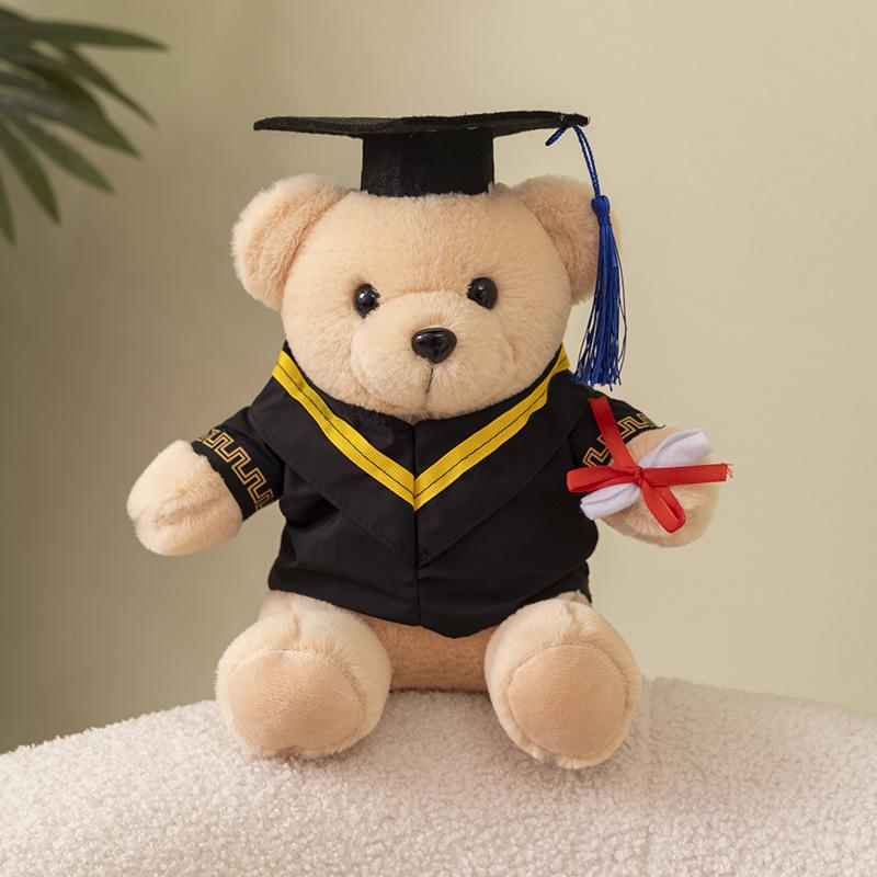 Wear Doctor Hat Graduation Season Bear Doll Dr. Bear Plush Teddy Bear Doll School