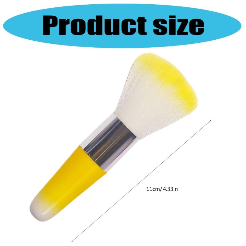 Gentle Nail Art Dust Brush Compact Ergonomic Handle For Efficient Manicure Cleaning And Multi Purpose Use