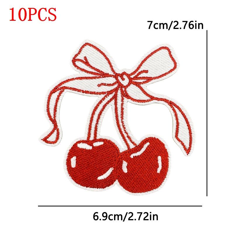 10PCS/Lot Wholesale Black Red Patches Heart Start Iron On Patches For Clithing Love Lip Embroidery Patches On Jeans Accessories