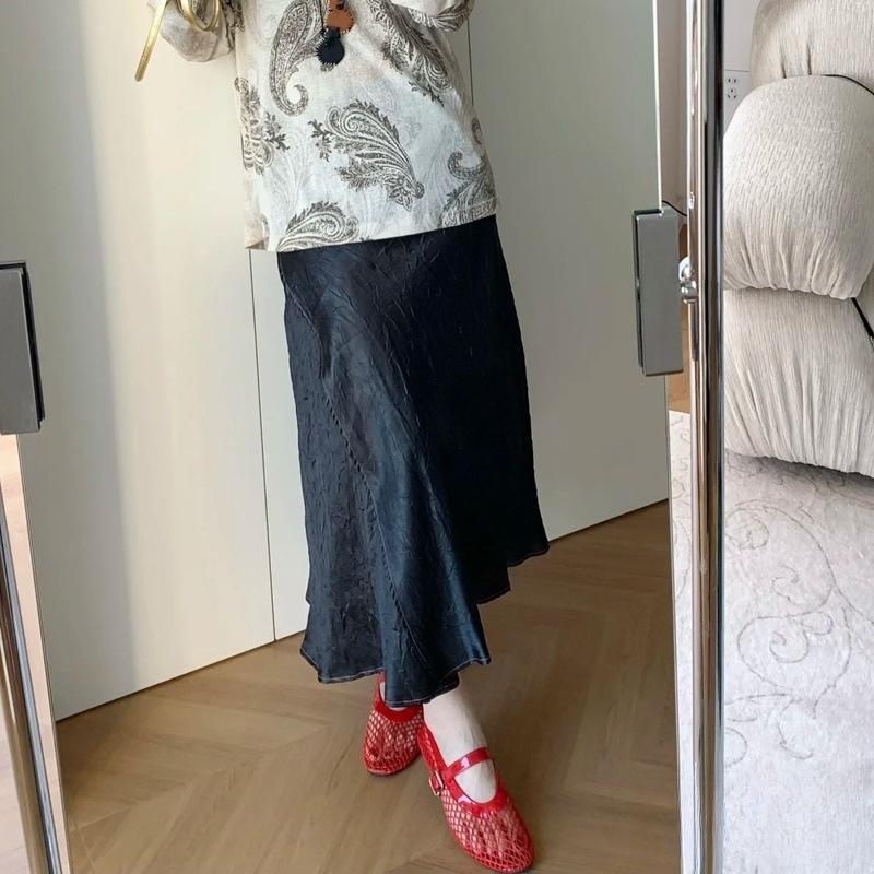 Round head fishing net grid hollow ballet flats women's spring and summer word belt Mary Jane single shoes sandals