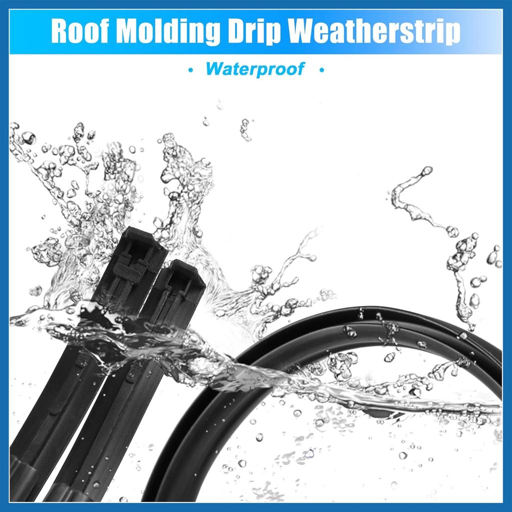 2 Pcs Left Right Roof Drip Weatherstrips for Toyota Yaris Sedan 2007-2012 No.7555152160/7555252140 Left Right Side Roof Top Trim Rubber Item