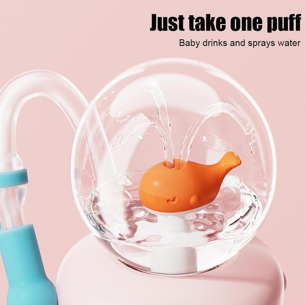 Drinking Cup With Whale Squirt, 24Oz Whale Cup Water Bottle, Stainless Steel Whale Spray Sippy Cup, Leak Proof Weighted Straw Cup For Kids