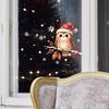 Painted Tree Branch Owl Snowflake Polka Dot Balcony Glass Window Beautification Window Sticker