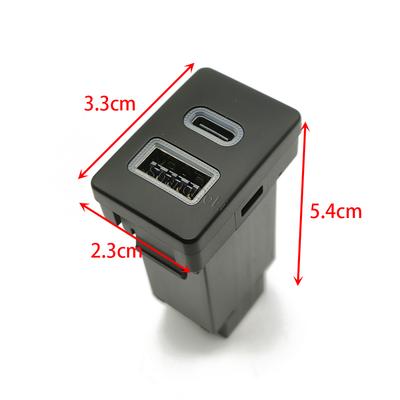 12V/24V Car Charger PD QC3.0 USB Phone Charging Adapter Audio U-disk Flash Socket For Toyota Camry Prius Corolla Prado