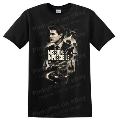 Camiseta Estampa Artística de Poster do Filme Missão Impossível Camiseta Gráfica Legal para Fãs