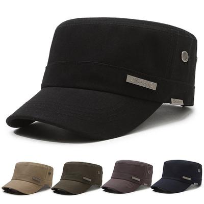 Chapéu masculino para atividades ao ar livre, chapéu simples, versátil, plano, casual, primavera e outono, chapéu de sol masculino