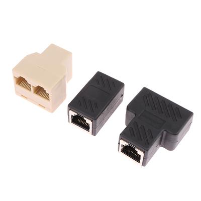Conector RJ45 de 1 a 2 vías, cable LAN Ethernet, divisor de red, acoplador, adaptador extensor de interfaz RJ45 Cat5/Cate6