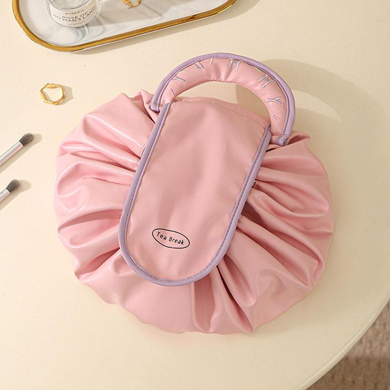Travel Storage Makeup Bag Women Drawstring Cosmetic Bag Organizer Female Pouch Portable Waterproof Toiletry Beauty Case