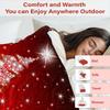 Red Shiny Christmas Tree Flannel Throw Blanket Sparkling Star Light Print Xmas Winter Sofa Blanket