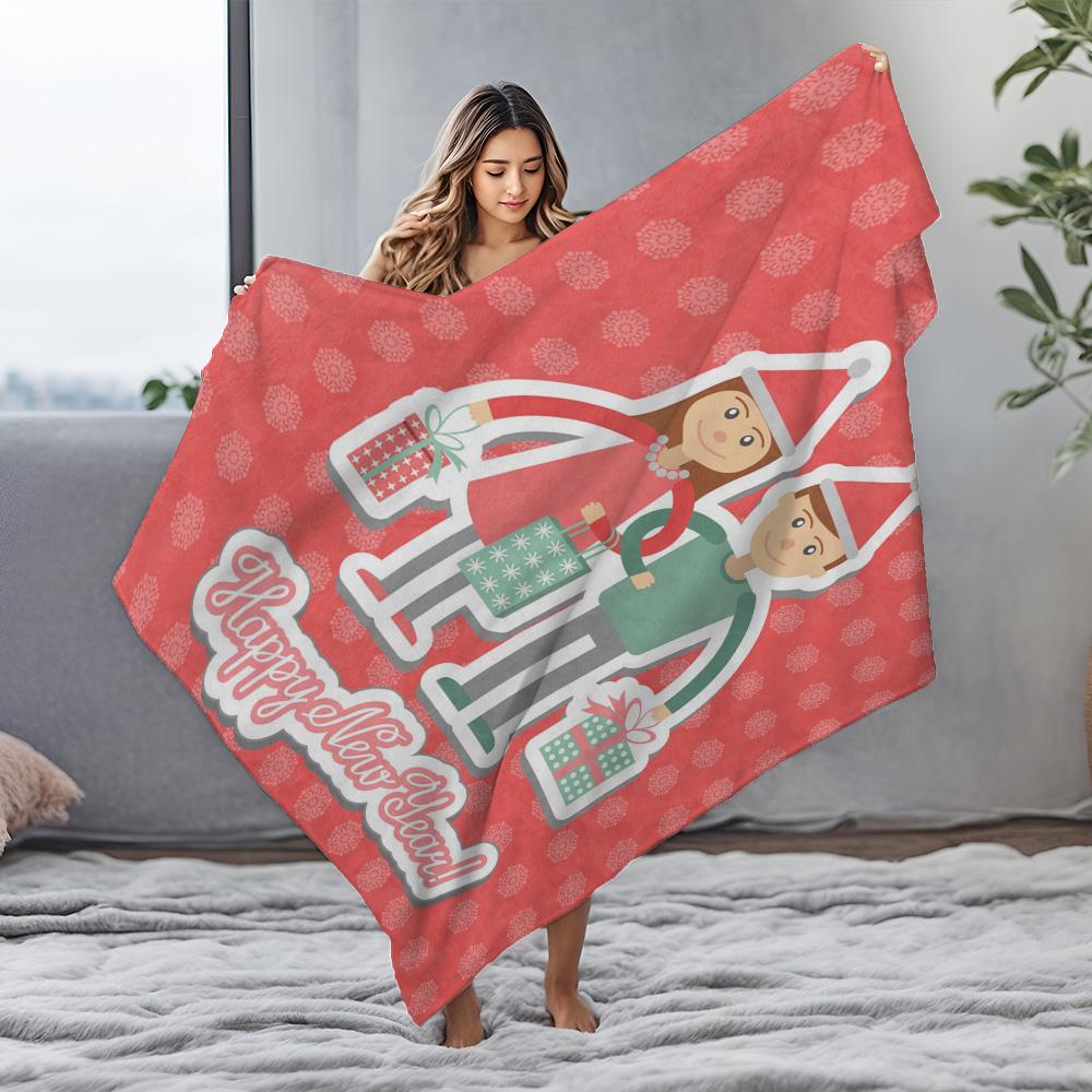 Soft Fleece Blanket Throw Cozy Warm Sherpa Home Decor Gift Dorm Room Couch Living Room Bedroom Christmas Holiday