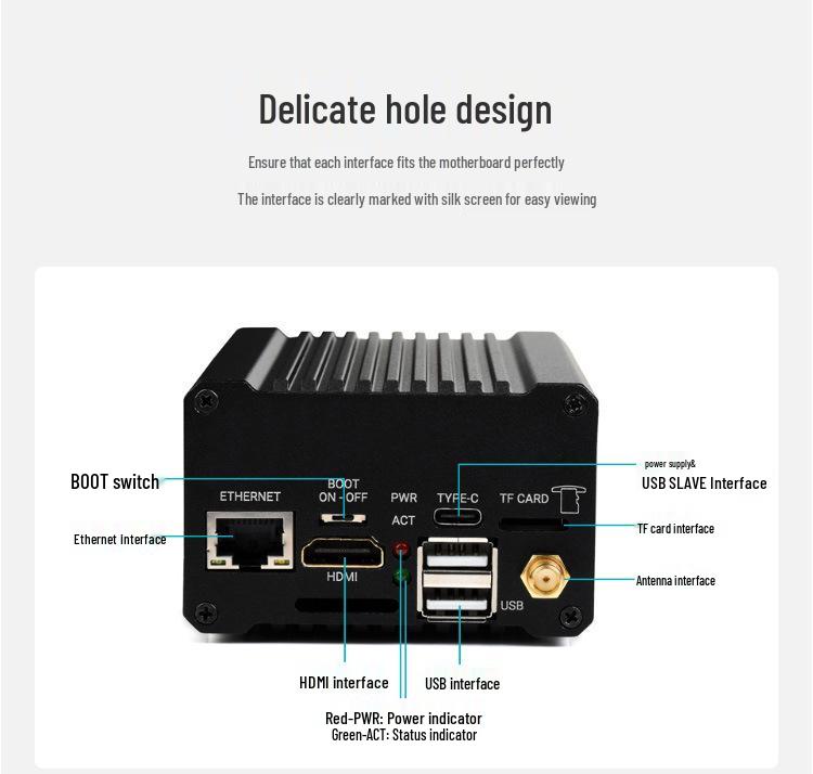 Raspberry Pi CM4 NAS Server with Dual SATA & 2-inch LCD