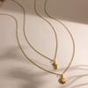 Youthway Minimalist Moon Sun Pendant Necklace For Women Multilayer 18K Gold PVD Plated Stainless Steel Necklace Fashion Jewelry