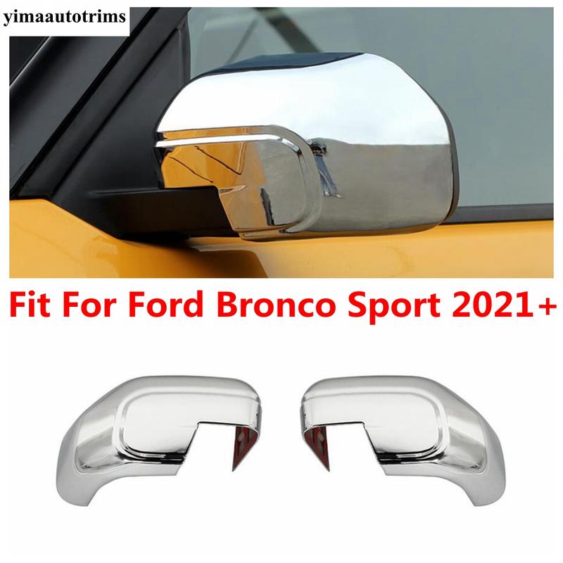 

Side Door Rearview Mirror Cap Shell Decoration Cover Trim For Ford Bronco Sport - 2025 ABS Chrome Accessories Exterior