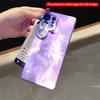 2DFlat Samsung phone case Purple-Eyed White Cat Amid Butterflies Applicable to Galaxy S22 S23 S24 S25ULTRA S26 A12 A13 A14 A15 A16