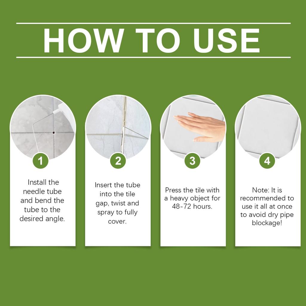 Tile Hollow Repair Agent - Waterproof Leak Sealer & Tile Adhesive Glue - Fix Loose & Hollow Tiles