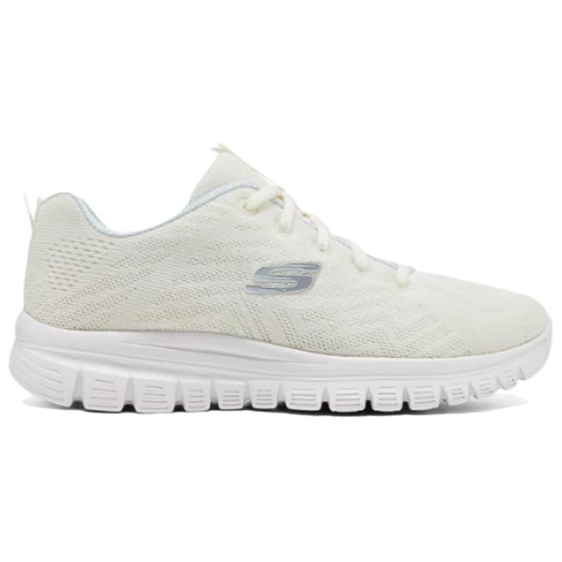 Skechers Sport Womens Trendy Low-Top Casual Running Shoes Women Sneaker White 12615-WLB
