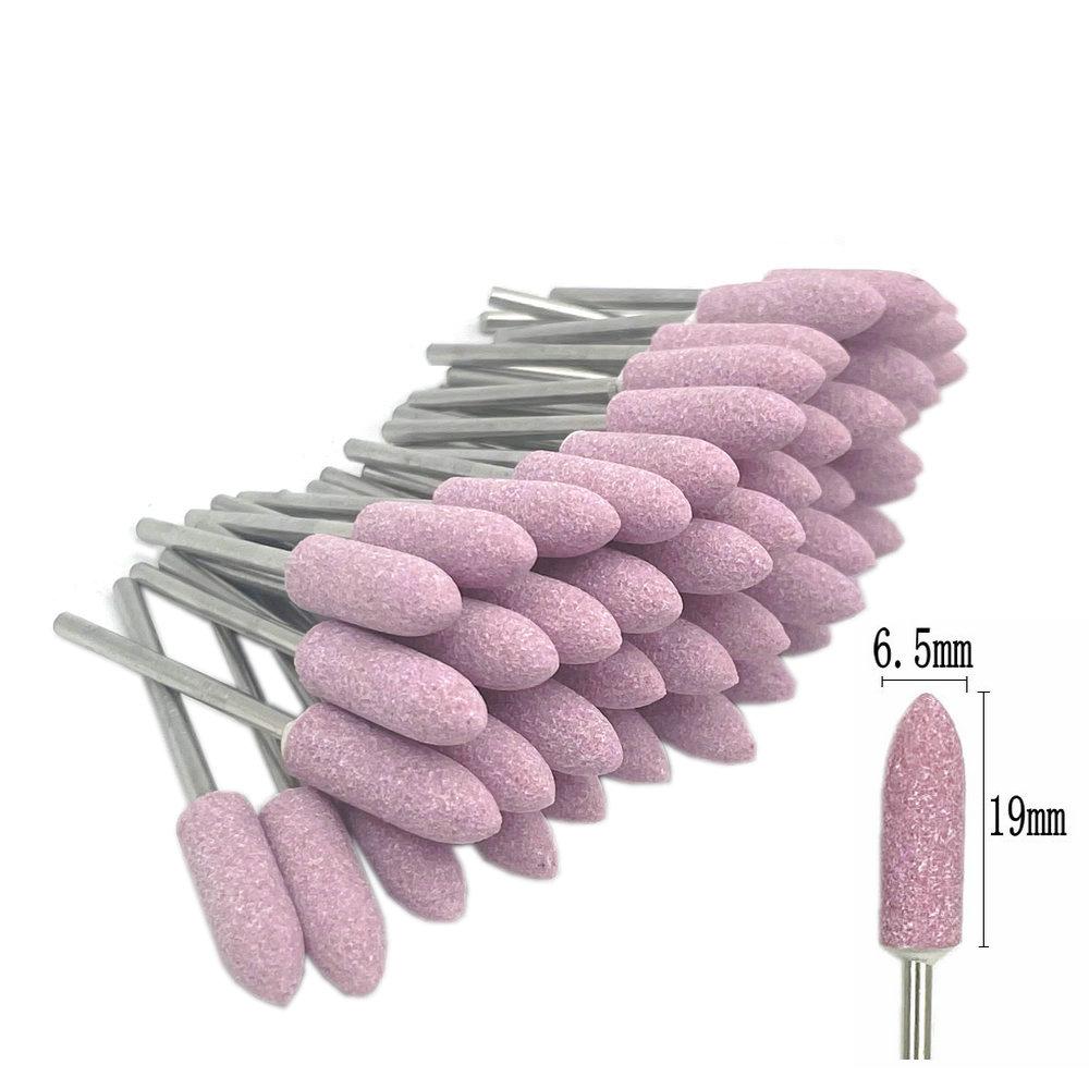 50pcs/set  Dental Stone Grinder Polisher Burs For Contouring Shaping Porcelain Dental Rotary Stone Polisher 2.35mm Shank