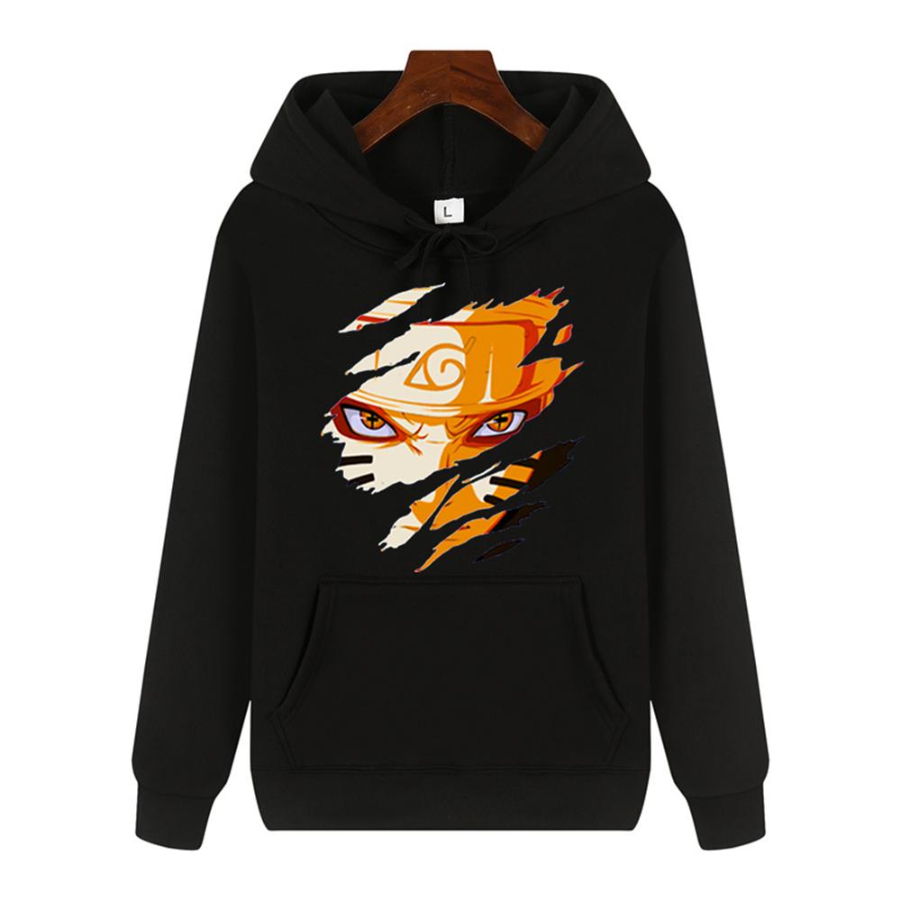 Naruto Graffiti printed Autumn/Winter Clothing for Men high-end quality thickened warm loose comfortable hoodie Harajuku