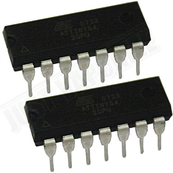 

ATMEL ATTINY84-20PU 8-розрядний 20 МГц мікроконтролер (2 упаковки)
