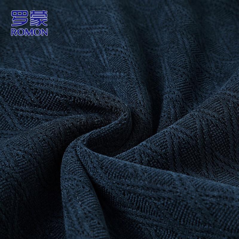 ROMON Men's Faux Two-Piece Business Casual Knit Sweater