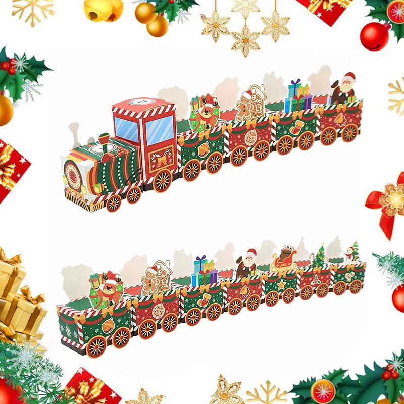 24pcs Advent Calendar Gift Boxes Festive Reindeer Designs Xmas Decorations & Accessories Elves Table Decor