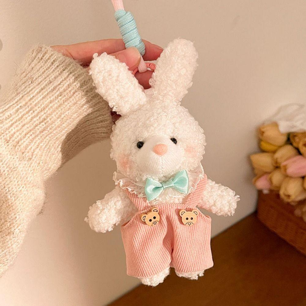 Hanging Bear Plush Pendant Cute Plush Rabbit Key Ring Stylish Plush Doll Keychain Women