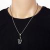 Men's Trendy Snake Pendant Necklace in Stainless Steel