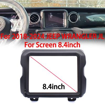 8.4inch Touchscreen Stereo Radio Bezel Surround Frame Fascia Panel Trim For 2018 2024 Jeep Wrangler JL