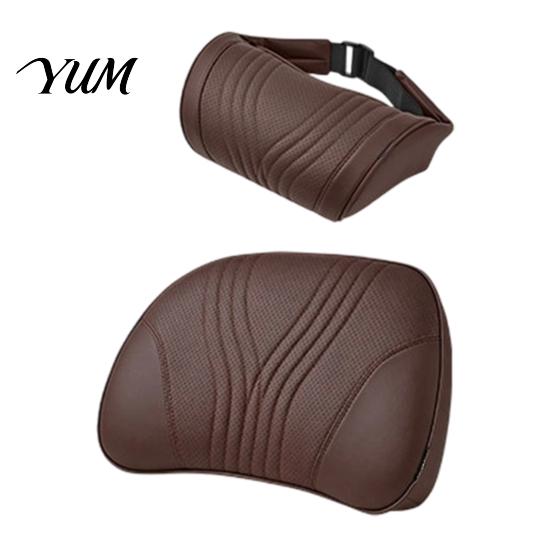 Neck Pain Relief Pillow Car Headrest for Support, Memory Foam with Support Adjustable Strap, Universal Ergonomic Lumbar Cushion Auto Truck SUV