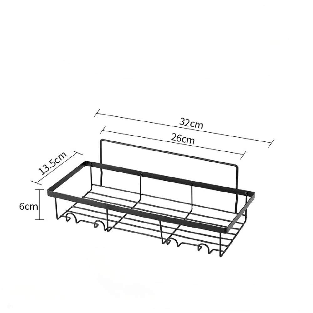 Lochfreies Badezimmer-Aufbewahrungsregal Schmiedeeisen Badezimmer-Toilettenartikel Wandmontiertes Aufbewahrungsregal