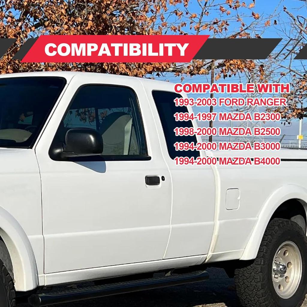 Exterior Door Handle Front Left Driver Side, Replacement For Ford Ranger 1993-2003; Mazda B2300 B2500 B3000 B4000 1994-2000 Replaces #90022,