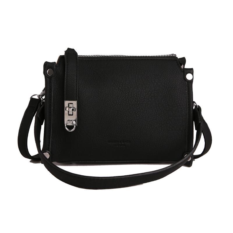 Summer new fashion soft box lock women's bag solid color casual shoulder crossbody armpit hand bag