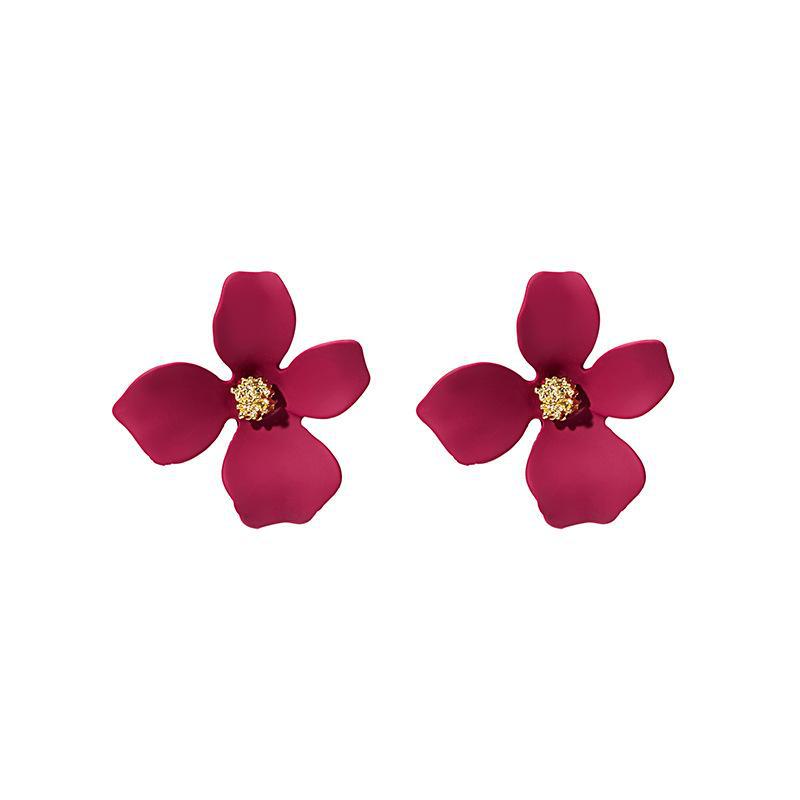 925 Silver Daisy Flower Earrings - Fresh, Colorful Candy Paint Petals