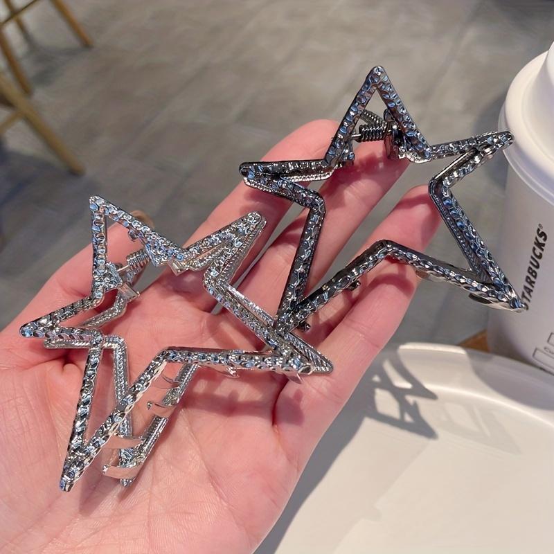 Clip a Pinza per Capelli Estiva da Donna in Metallo, Clip Grande a Pinna di Squalo per la Parte Posteriore della Testa, Esclusivo Fermaglio per Capelli, Nuovo Design Accessorio Pettine per Capelli