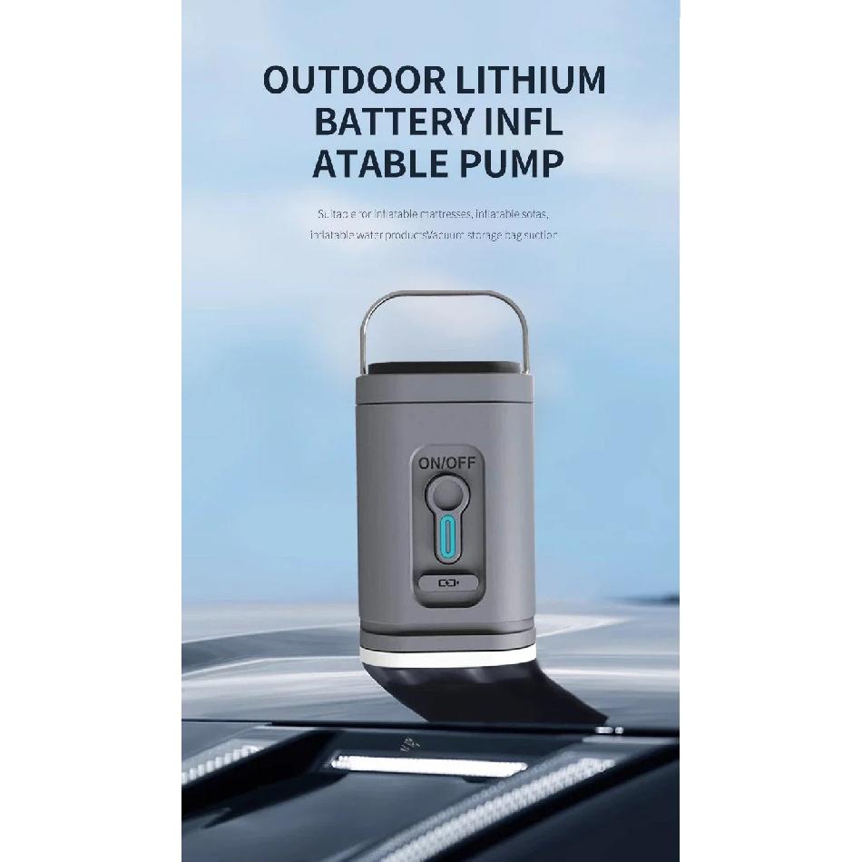 Mini Electric Air Pump Wireless Inflation Pump Portable Outdoor Air Compressor for Air Cushion Bed Swimming Yoga Exercise Ball