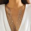 Exaggerated Long Fringed Open Collar Necklace for Women