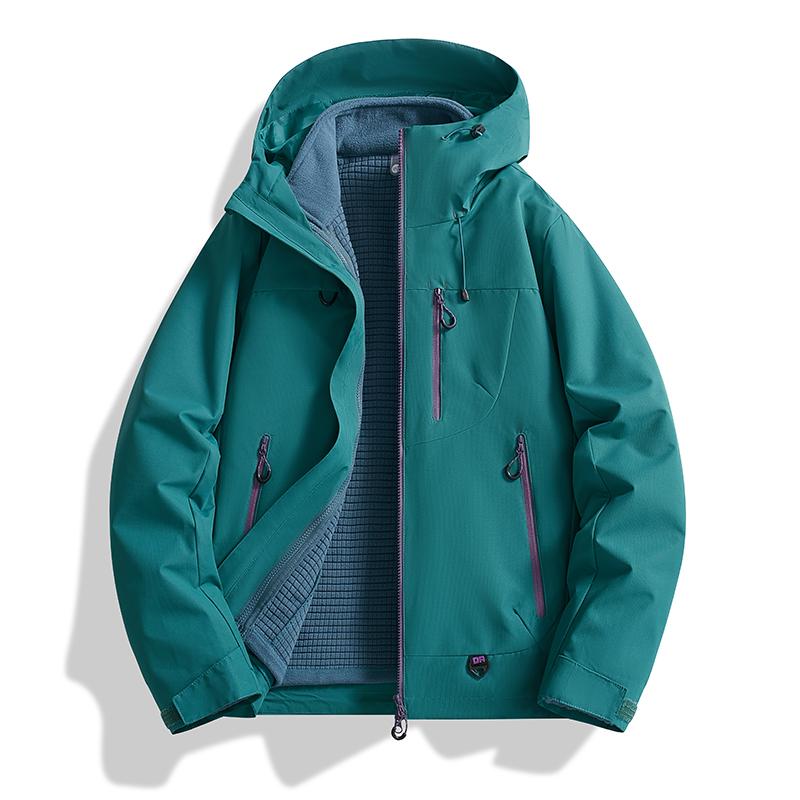 Outdoor Three-In-One Two-Piece Jacket Windproof Waterproof Couple Hiking Suit Outdoor Men and Women's Suit
