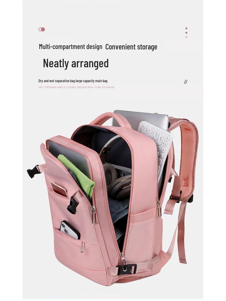 Zaino da viaggio multifunzionale da donna di grande capacità per viaggi brevi