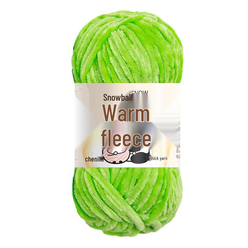 Jiate Snowball Chenille Yarn: Cozy, Thick, Fluffy Yarn for DIY Crochet, Gold Velvet Knit, Shoes, and Scarf Projects.