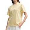 Fila Milano Series Simple Classic Skin-Friendly Soft Short Sleeve Regular T-Shirt Women Tops Light-Wheat-Yellow F11W525102F-YE