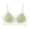 Black Seamless Wireless Bra with Adjustable Thin Straps and V-Neckline