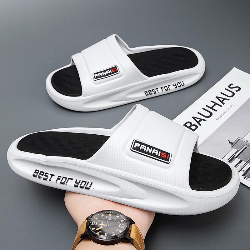 

Slippers men s summer outer wear outdoor home thick bottom non-slip household PVC cool slippers men s sports slippers 38/39